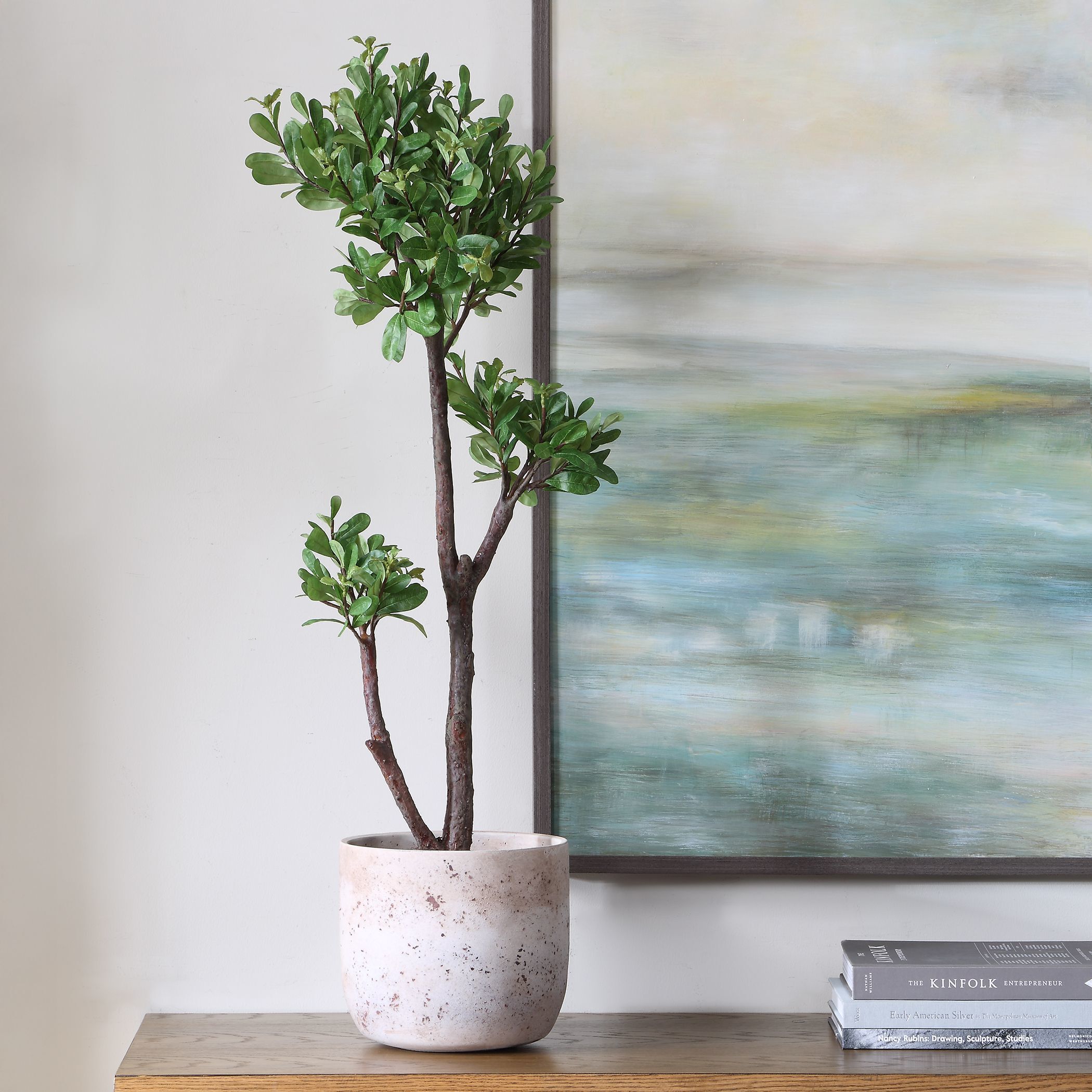 Arbor Strawberry Aged Ivory and Green Tree