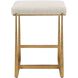 Midas 26 inch Textured Antique Gold and Driftwood Toned Polyester Counter Stool