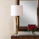 Octavio 36 inch 150 watt Gold Leaf and Clear Crystal and Antique Brass Table Lamp Portable Light