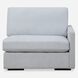 Refuge Light Cloud Blue Polyester Sofa, Right Arm Facing