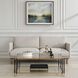 Freefall Beige Polyester and Walnut with Gray Ceruse Sofa