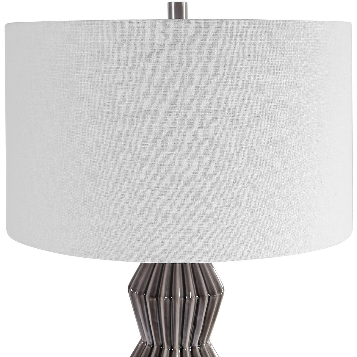 Maxime 30 inch 150 watt Smokey Gray Table Lamp Portable Light