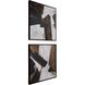 Tactile Inspiration Multi-Colored and Black Framed Abstract Art, Set of 2