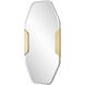 Makari 47.5 X 23.75 inch Antique Brass Mirror