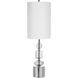 Stratus 36 inch 150.00 watt Gray Glass and Polished Nickel Buffet Lamp Portable Light