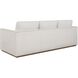 Lorien Dark Walnut and Cream Boucle and Oatmeal Sofa