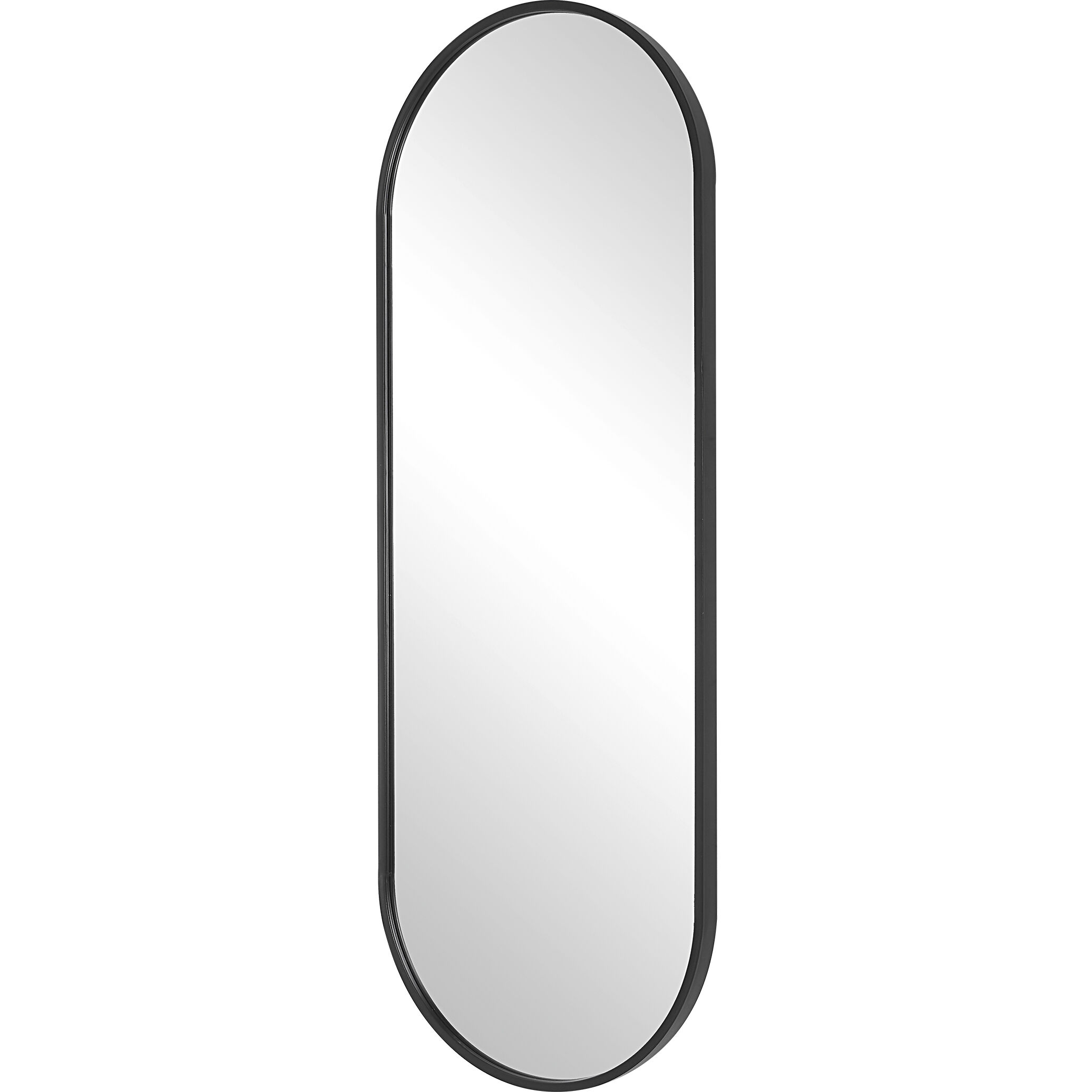 Varina 60 X 22 inch Satin Black Mirror