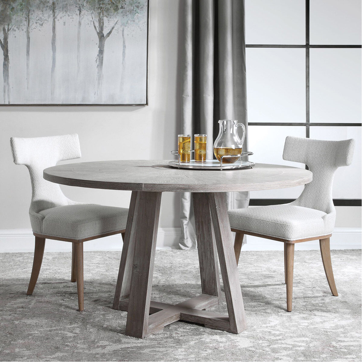 Gidran 52 X 30 inch Gray Dining Table