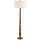 Tyree 66 inch 150.00 watt Brown Marble and Brass Floor Lamp Portable Light