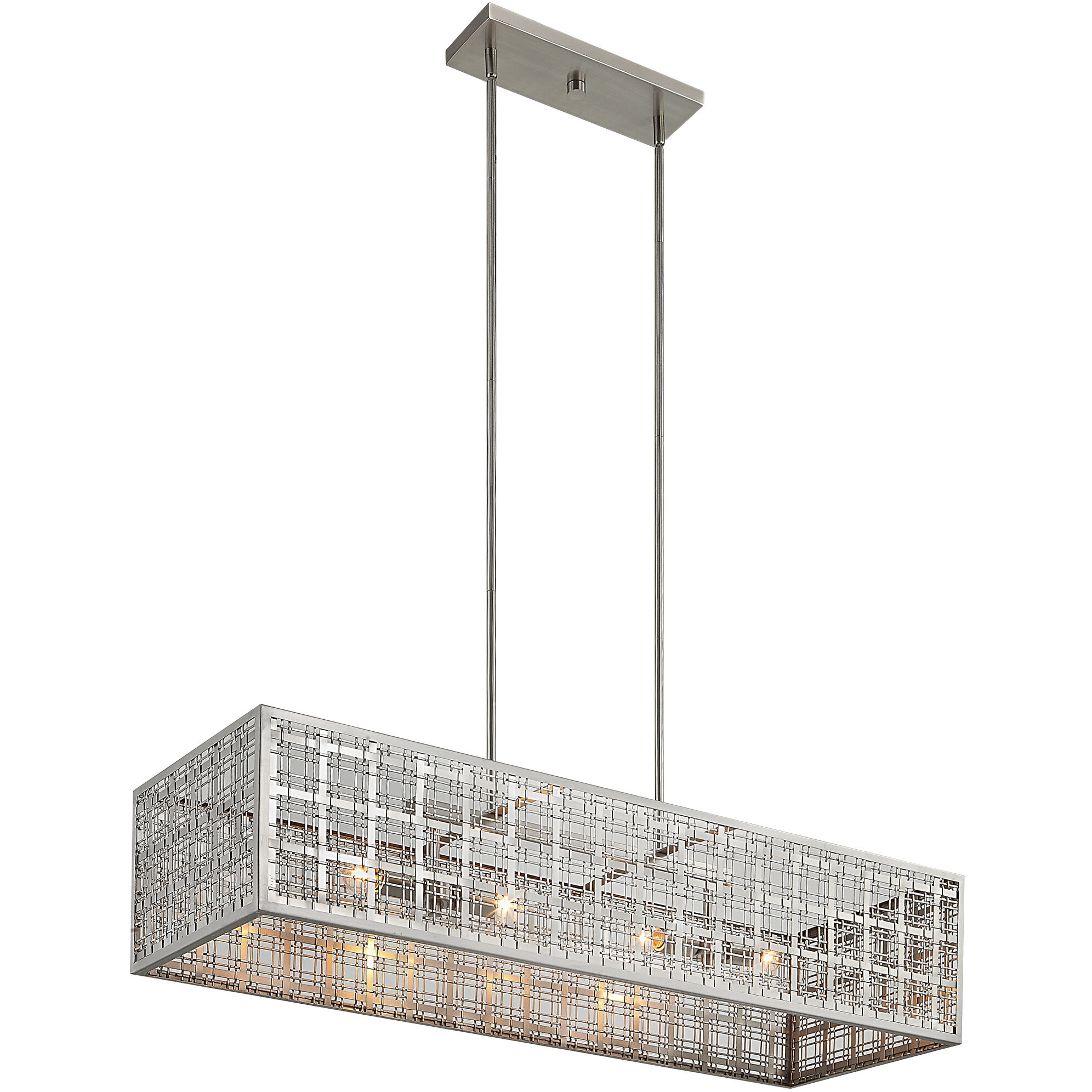 Pendleton 4 Light 42 inch Satin Nickel Island Pendant Ceiling Light