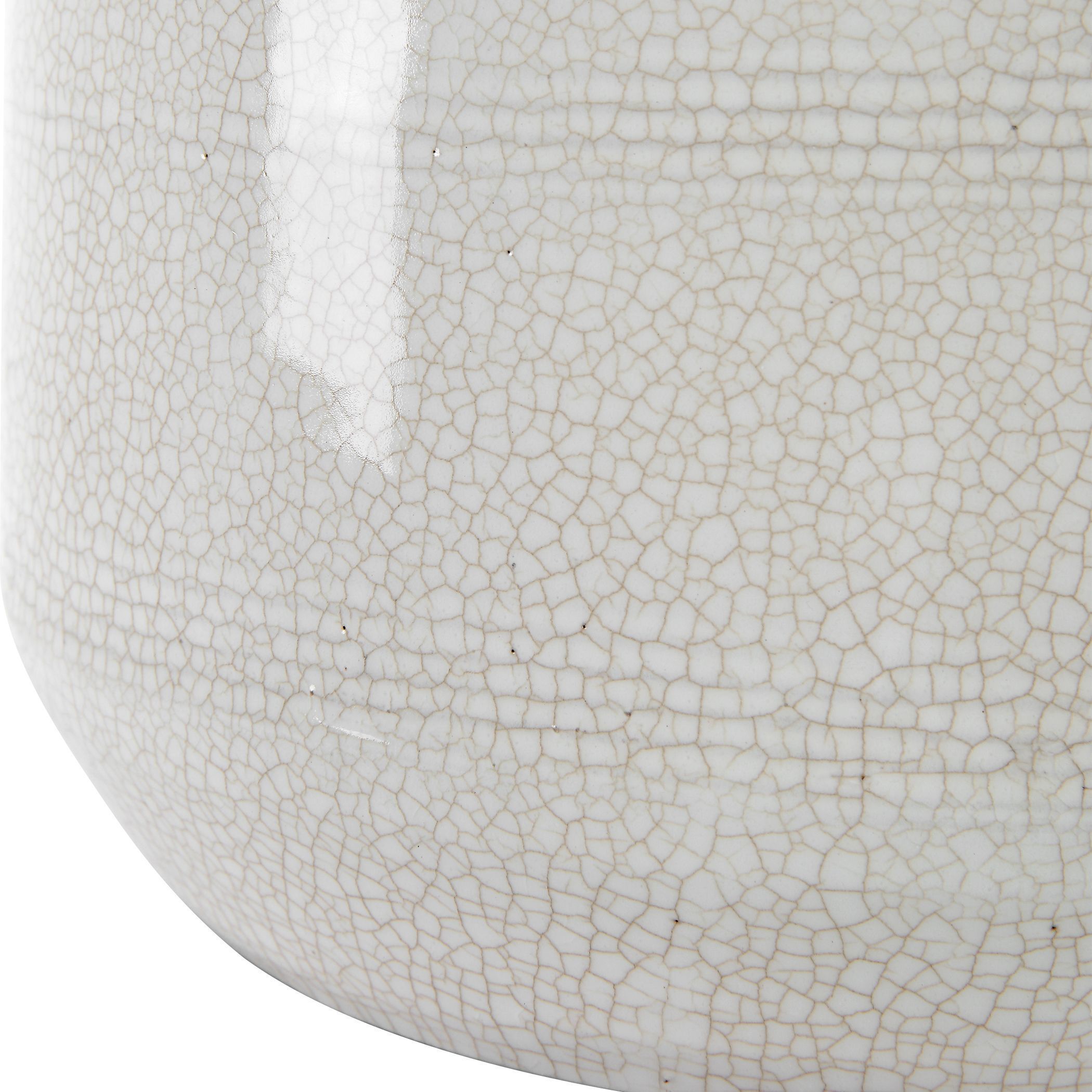 Odawa 25.75 inch 150.00 watt Off-white Crackle Glaze and Plated Brushed Nickel Table Lamp Portable Light