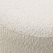 Swirls 17 inch Maple with Textured Ivory Boucle Fabric Ottoman