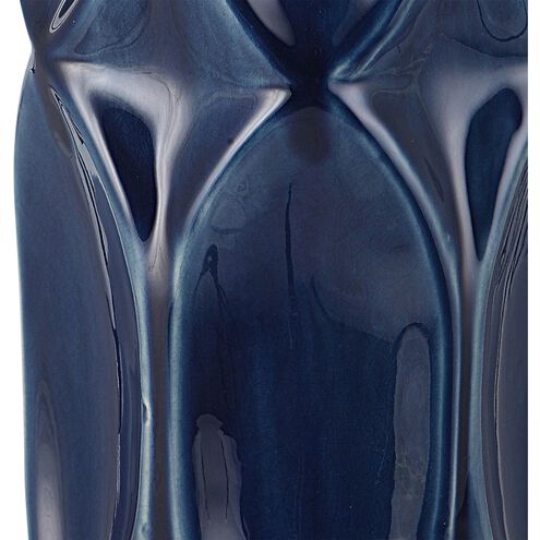 Sinclair 27 inch 150.00 watt Glossy Navy Blue Glaze and Brushed Nickel Table Lamp Portable Light