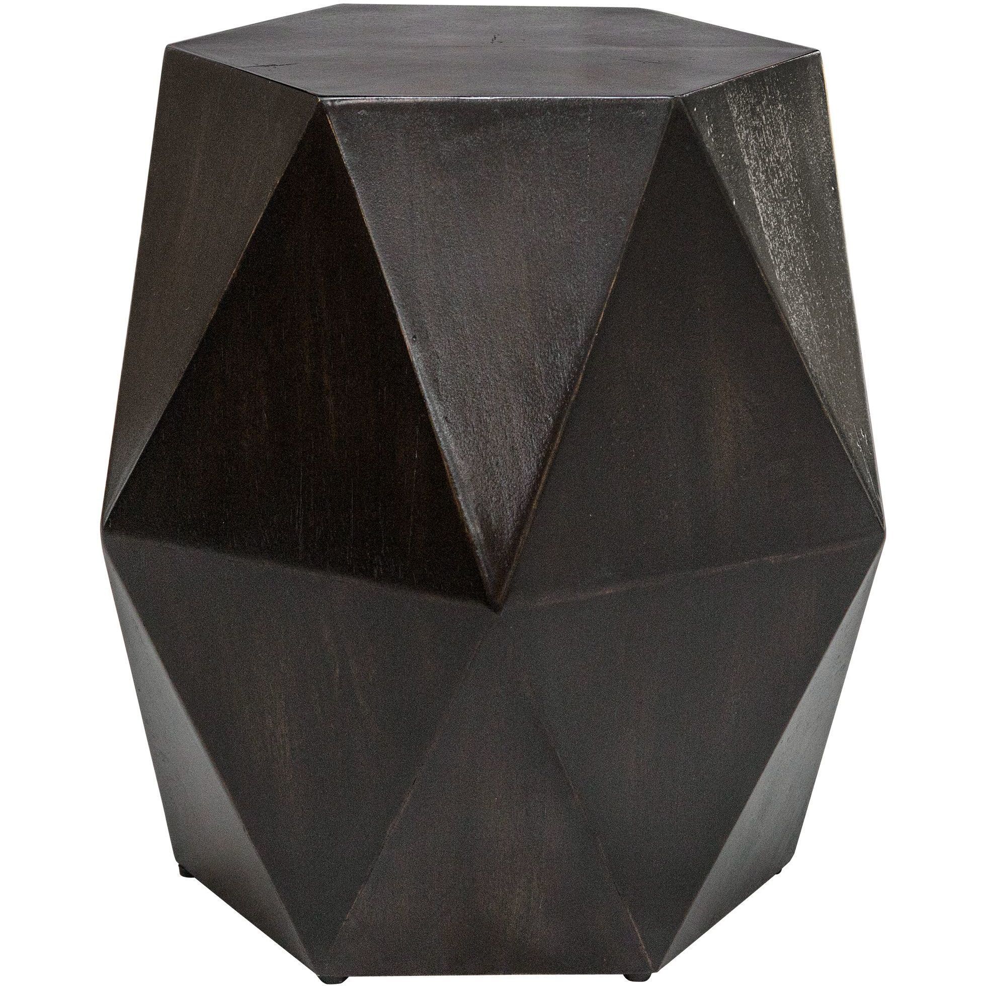 Volker 18 X 18 inch Worn Black Accent Table
