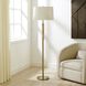Verlaine 63.5 inch 150 watt Antique Gold and Travertine Floor Lamp Portable Light