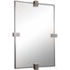 Bateau 37.25 X 25.25 inch Plated Brushed Gun Metal Mirror