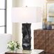 Altaria 33 inch 150 watt Satin Black and Brass Table Lamp Portable Light