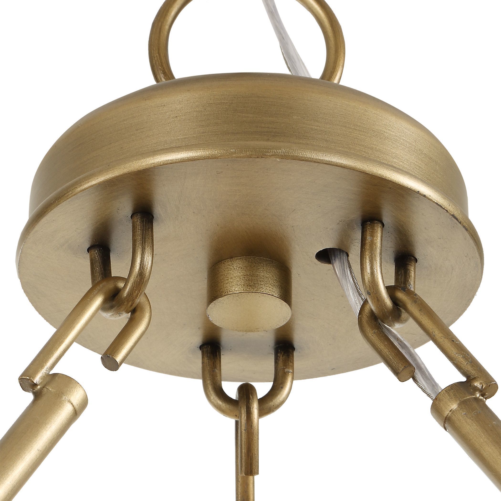 Ladakh 9 Light 28 inch Weathered Brushed Brass Pendant Ceiling Light