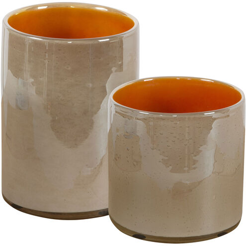 Tangelo 8 X 6 inch Vases, Set of 2