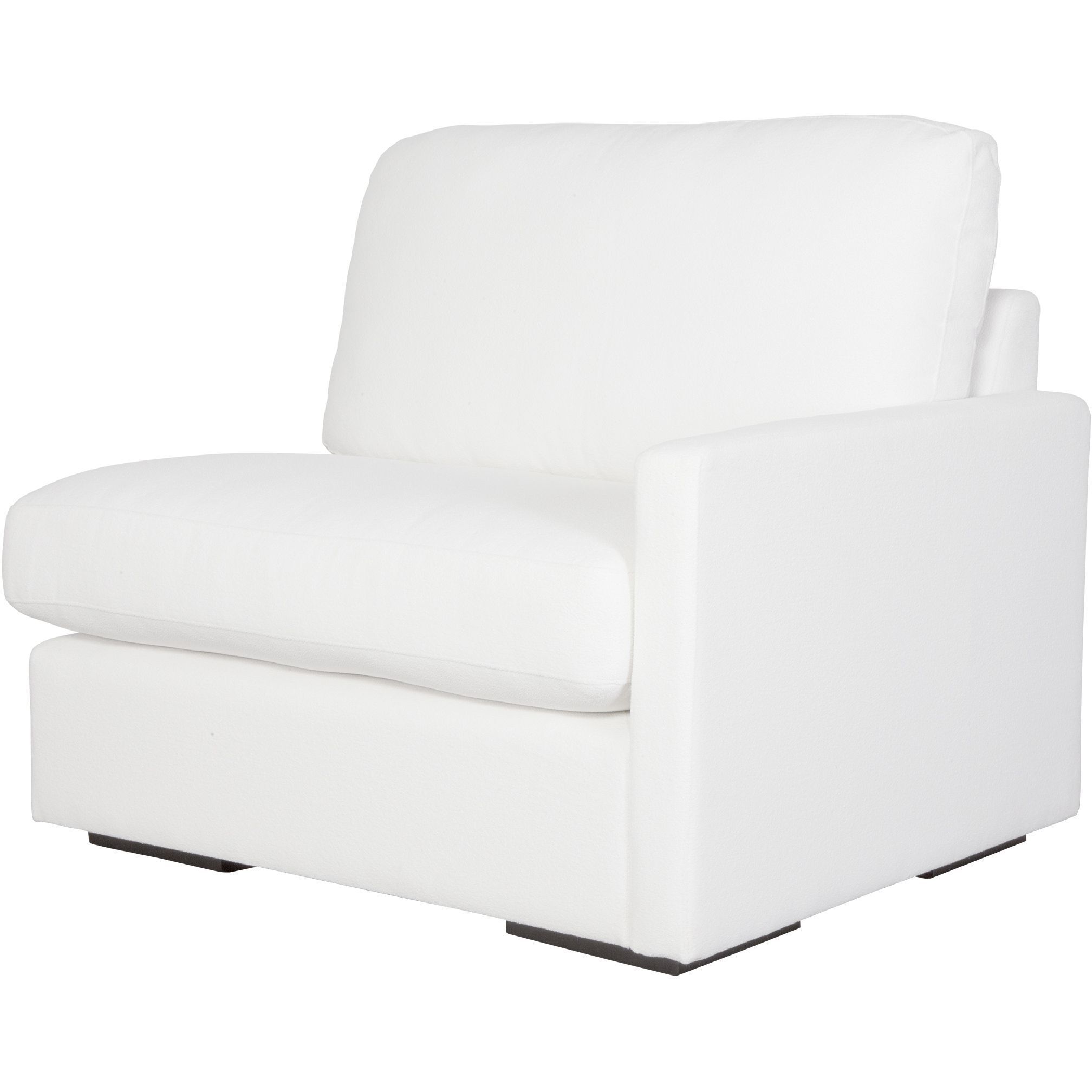 Refuge Arctic White Polyester Sofa, Right Arm Facing