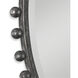 Taza 32 X 32 inch Distressed Black with Silver Highlights Wall Mirror