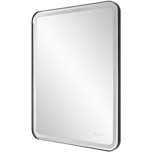 Crofton 40 X 30 inch Satin Black LED Lighted Mirror