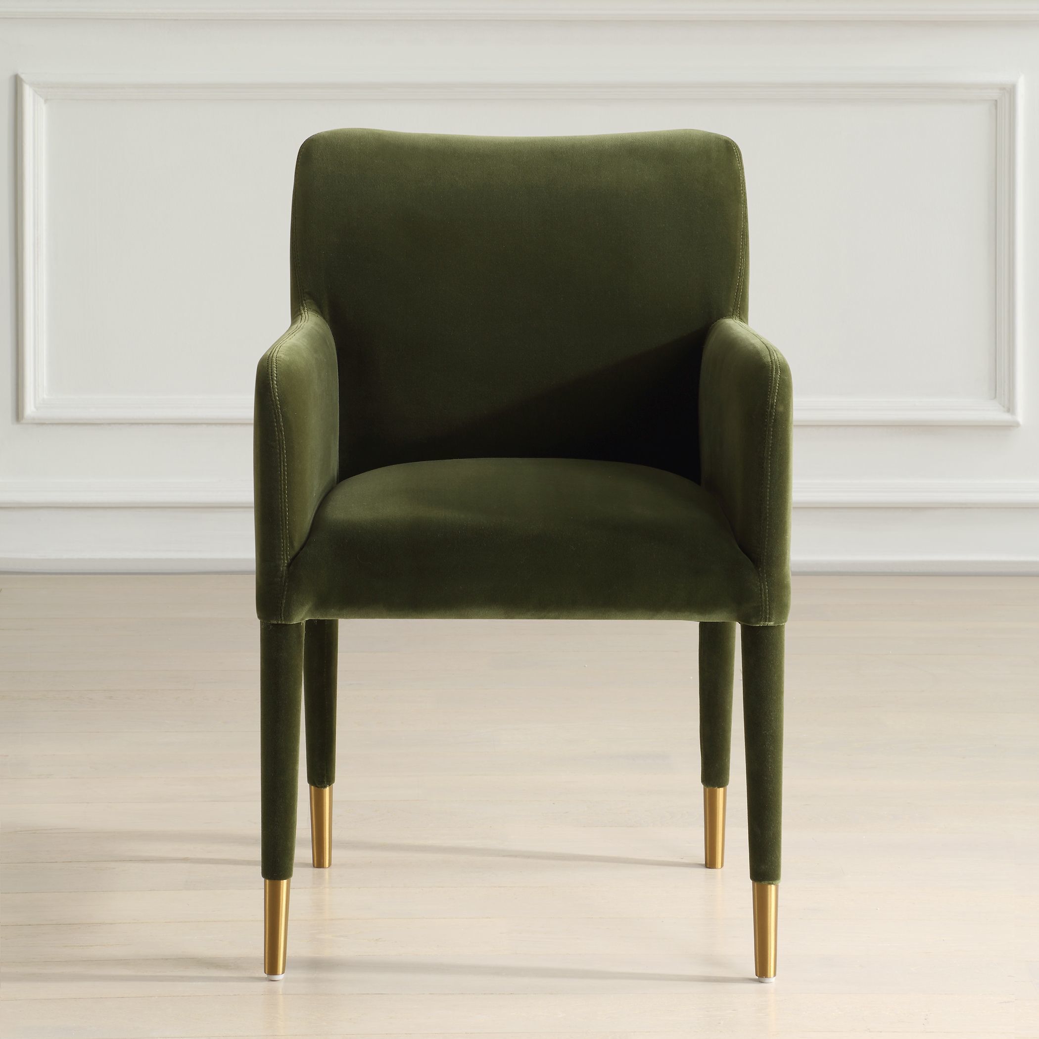 Conifer Brushed Brass and Moss Green Dining Chair