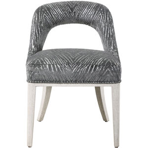 Amalia Charcoal and Light Gray with Off-White Accent Chairs, Set of 2