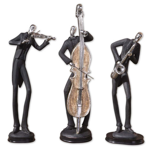 Musicians Slate Gray Figurines