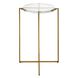 Star-crossed 24 X 16 inch Brushed Gold and Seeded Glass Accent Table