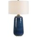 Brae 31.5 inch 150.00 watt Deep Blue Glaze and Brass Table Lamp Portable Light