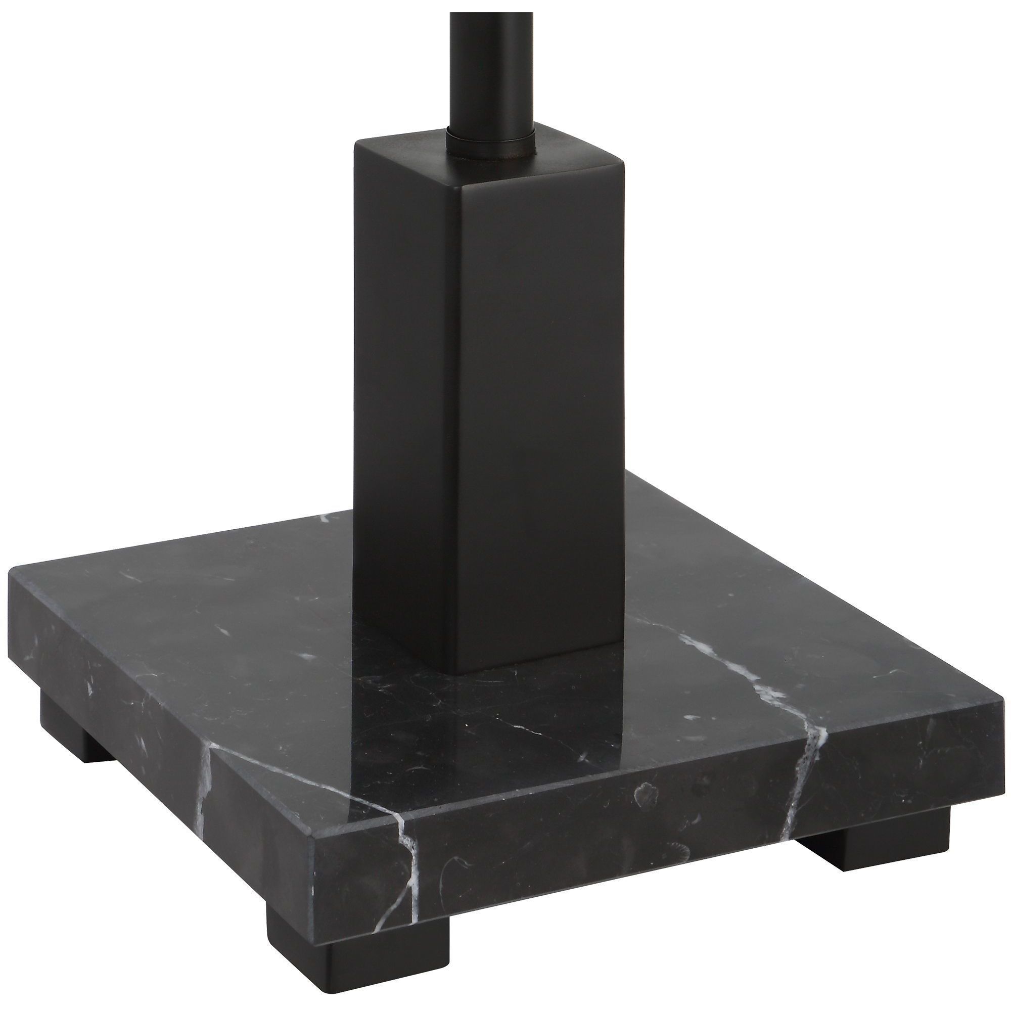 Pilot 37 inch 60.00 watt Satin Black and Black Marble Buffet Lamp Portable Light