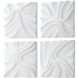 Snowdrift Fresh White Wall Decor, Set of 4