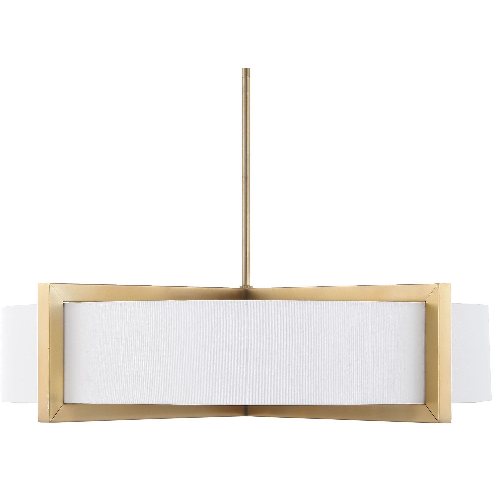 Cresson 4 Light 30 inch Matte Brushed Brass Pendant Ceiling Light