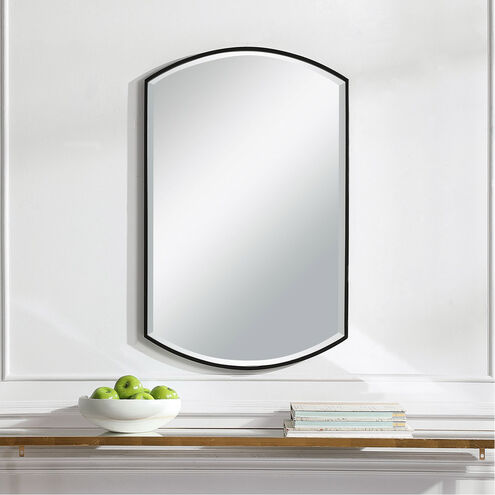 Shield 38 X 24 inch Satin Black Wall Mirror