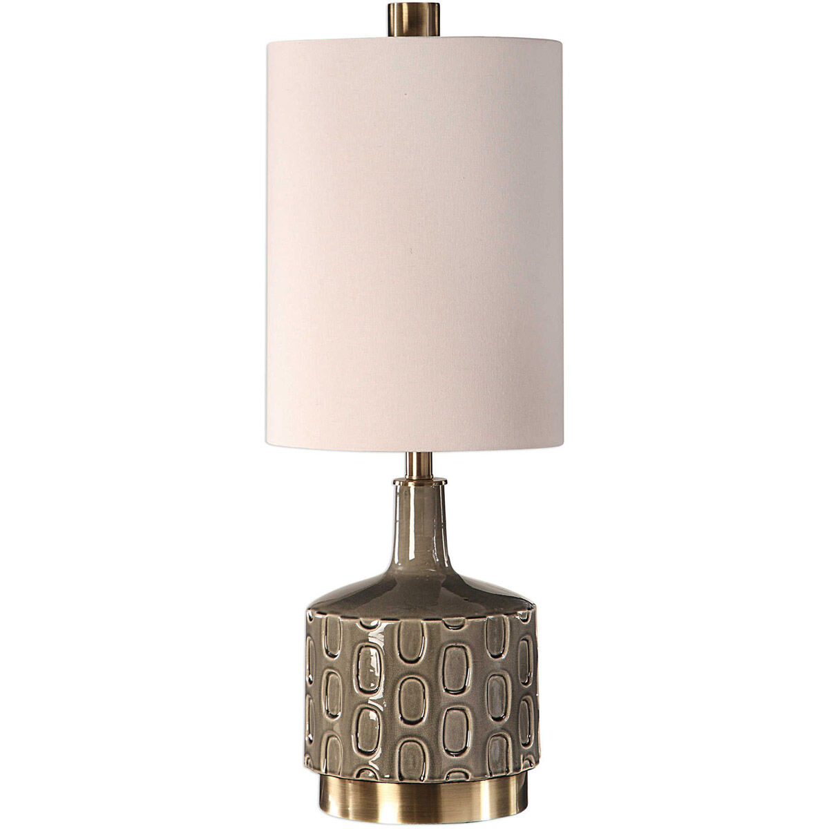 Darrin 30 inch 150 watt Crackled Blue Gray Glaze and Antique Brass Table Lamp Portable Light