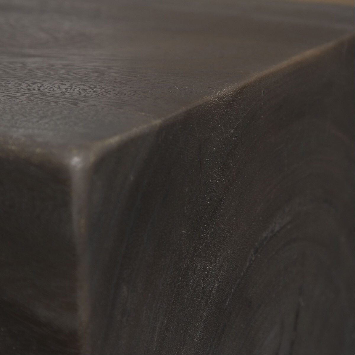 Armin 18 inch Satin Gray with Natural Texture and Grain Accent Stool