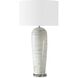Arden 32.5 inch 150.00 watt Smoky Blue Glaze with Brushed Nickel and Crystal Table Lamp Portable Light