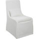 Coley White Armless Chair