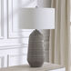 Rewind 32 inch 150.00 watt Soft Gray Glaze with Brushed Nickel Accents Table Lamp Portable Light