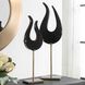 Black 24.25 X 7.25 inch Sculptures, Set of 2