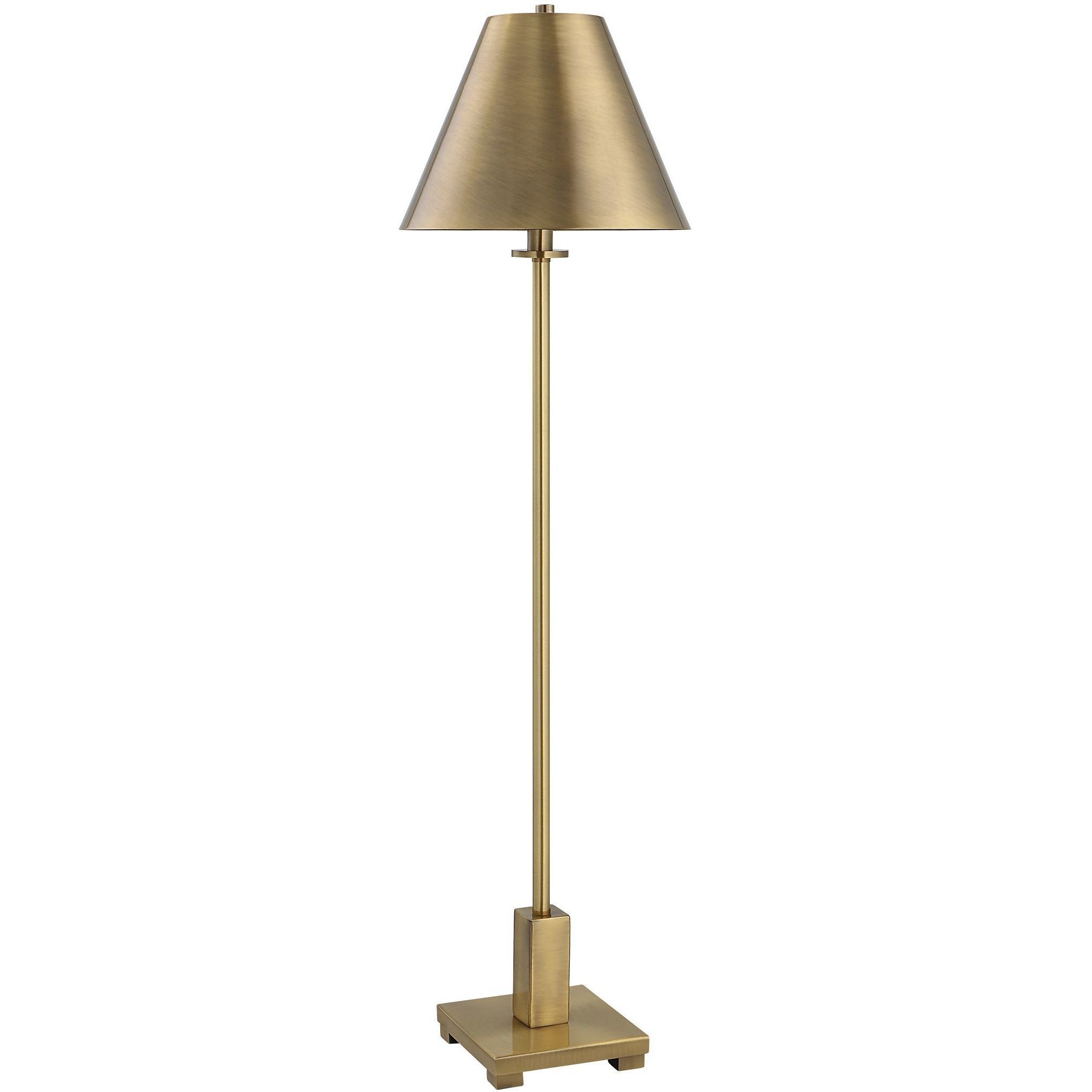 Pilot 37 inch 60.00 watt Brushed Brass Buffet Lamp Portable Light