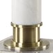 Plinth 27.75 inch 100.00 watt White Marble and Antique Brass with Crystal Table Lamp Portable Light