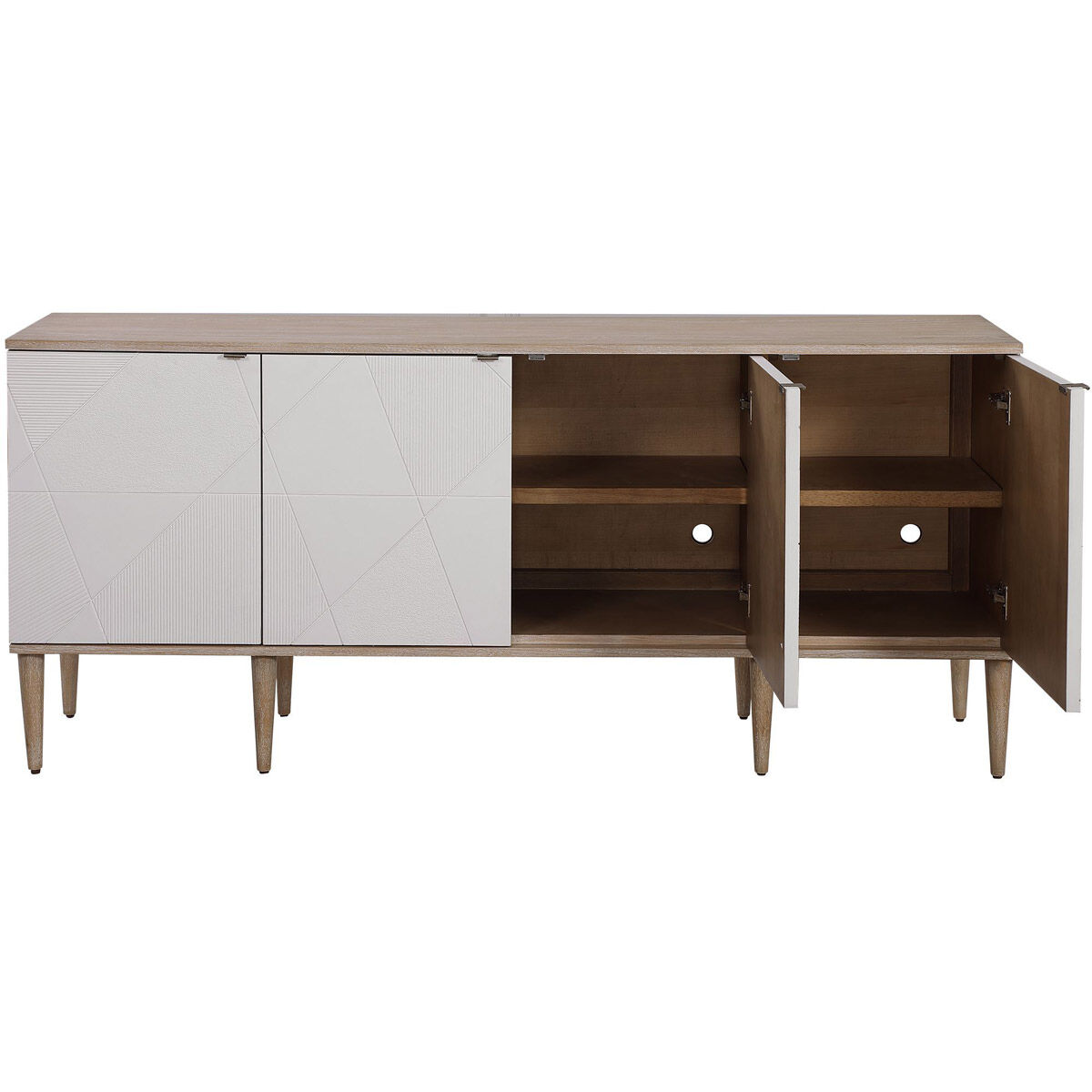 Tightrope Elm Veneer and Natural Oak Sideboard Cabinet