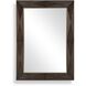Diamond In The Rough 45 X 33 inch Dark Walnut Stain and Brass Mirror