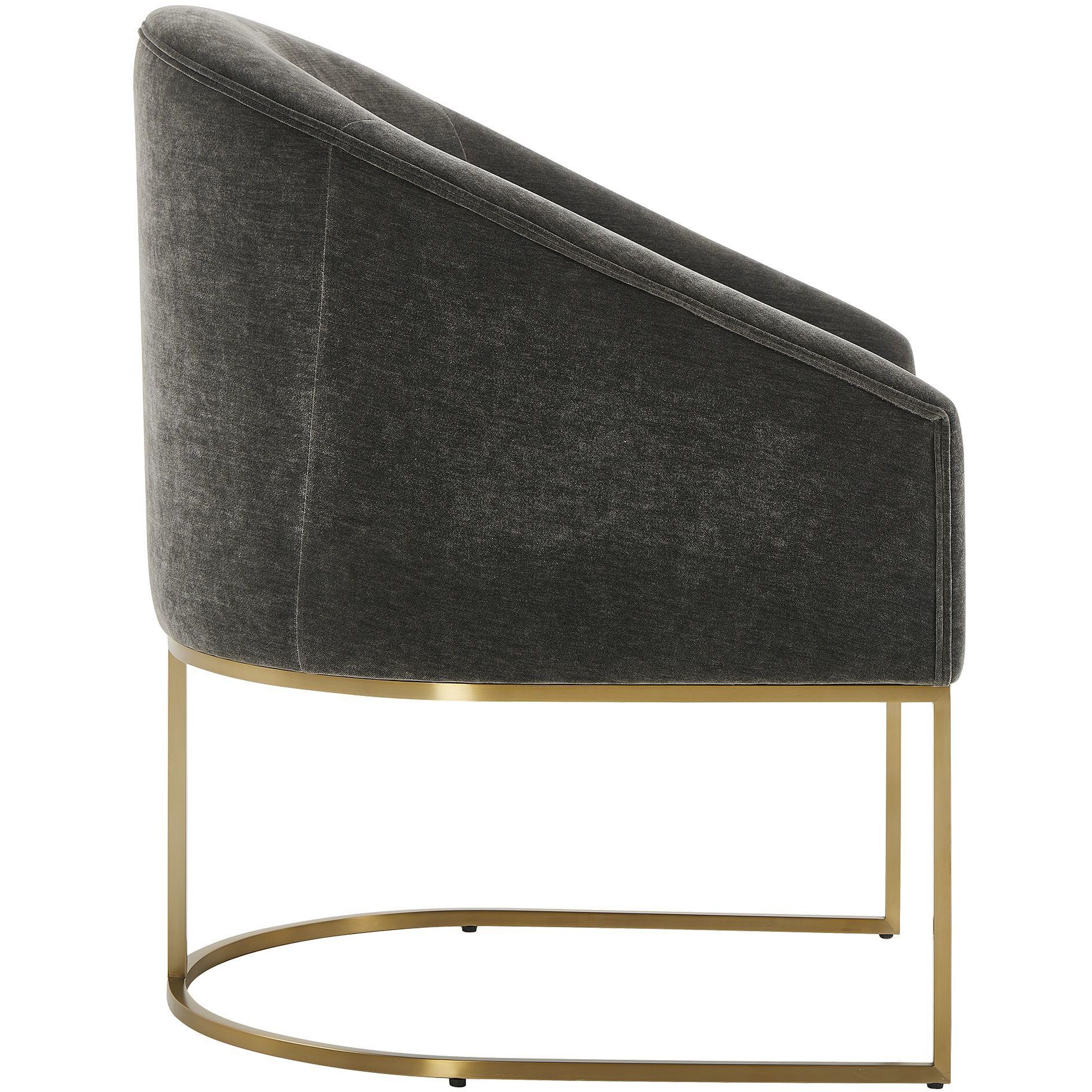 Hanni Brass and Charcoal Dining Chair