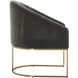 Hanni Brass and Charcoal Dining Chair