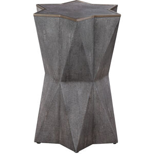 Capella 22 X 16 inch Charcoal Gray with Gold Leaf Trim Accent Table