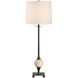 Dempsey 35 inch 150 watt Dark Bronze and Travertine Buffet Lamp Portable Light