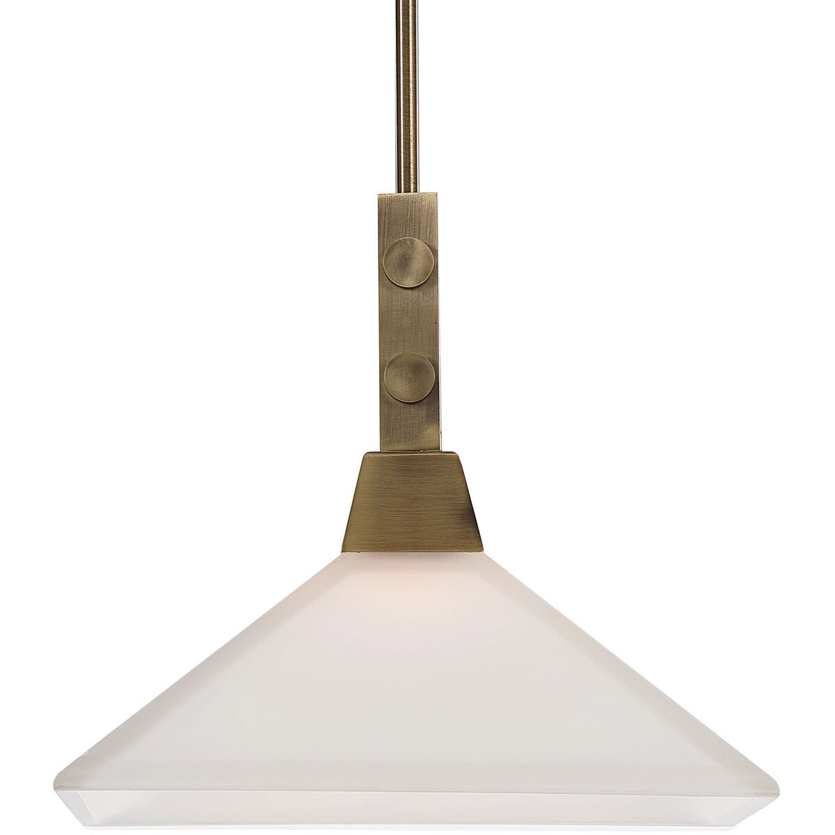 Brookdale 1 Light 13 inch Aged Brass Pendant Ceiling Light
